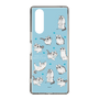 スリムプロテクションケース［ 夜は猫といっしょ - キュルガ - 総柄 ］