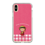 スリムプロテクションケース［ ちびまる子ちゃん - ピンクチェック ］