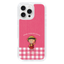 スリムプロテクションケース［ ちびまる子ちゃん - ピンクチェック ］