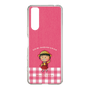 スリムプロテクションケース［ ちびまる子ちゃん - ピンクチェック ］