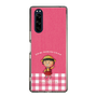 スリムプロテクションケース［ ちびまる子ちゃん - ピンクチェック ］