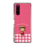 スリムプロテクションケース［ ちびまる子ちゃん - ピンクチェック ］