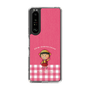 スリムプロテクションケース［ ちびまる子ちゃん - ピンクチェック ］