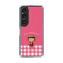 スリムプロテクションケース［ ちびまる子ちゃん - ピンクチェック ］