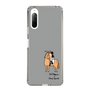 スリムプロテクションケース［ おがわじゅり×デイリー×caseplay - 栗毛 - ブラック ］