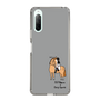 スリムプロテクションケース［ おがわじゅり×デイリー×caseplay - 栗毛 - ブラック ］