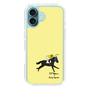 スリムプロテクションケース［ おがわじゅり×デイリー×caseplay - 青毛 - イエロー ］