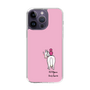 スリムプロテクションケース［ おがわじゅり×デイリー×caseplay - 白毛 - ピンク ］