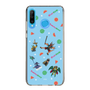 スリムプロテクションケース［ ポンコツクエスト - 夏休み - 総柄 - ブルー ］
