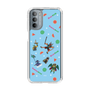 スリムプロテクションケース［ ポンコツクエスト - 夏休み - 総柄 - ブルー ］