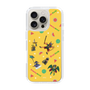 スリムプロテクションケース［ ポンコツクエスト - 夏休み - 総柄 - イエロー ］