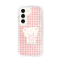 スリムプロテクションケース［ 雲井くじら - やすみくま赤チェック ］