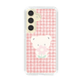 スリムプロテクションケース［ 雲井くじら - やすみくま赤チェック ］
