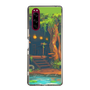 スリムプロテクションケース［ 黒杞よるの - くつろぎの森のカフェ-背景 ］