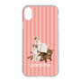 スリムプロテクションケース［ TAKI - ぽこもストライプピンク ］