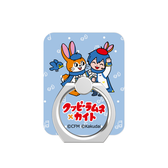 スマホリング［ 初音ミク×クッピーラムネ - KAITO×クッピー - デフォルメイラスト ］