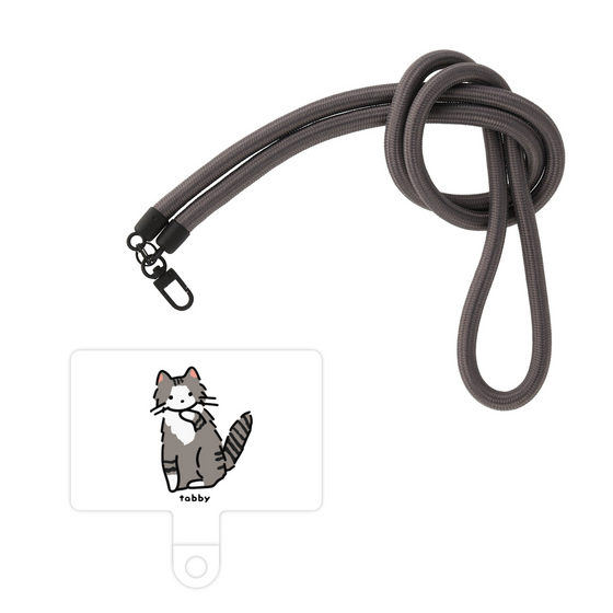 スマホショルダータグ［ オリジナル - CASEPLAYネコ - tabby ］