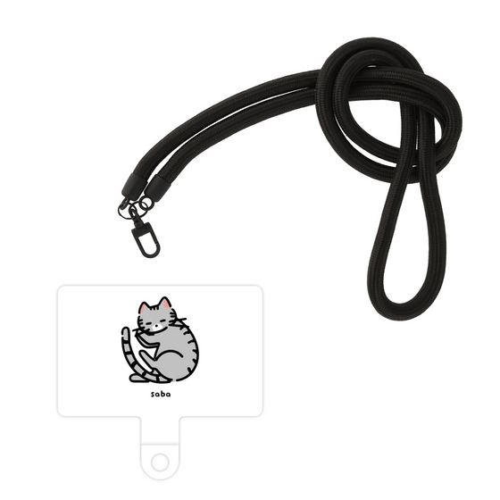 スマホショルダータグ［ オリジナル - CASEPLAYネコ - saba ］