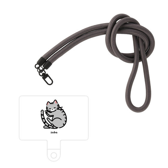 スマホショルダータグ［ オリジナル - CASEPLAYネコ - saba ］