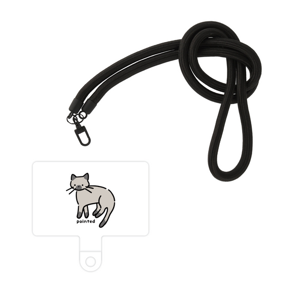 スマホショルダータグ［ オリジナル - CASEPLAYネコ - pointed ］