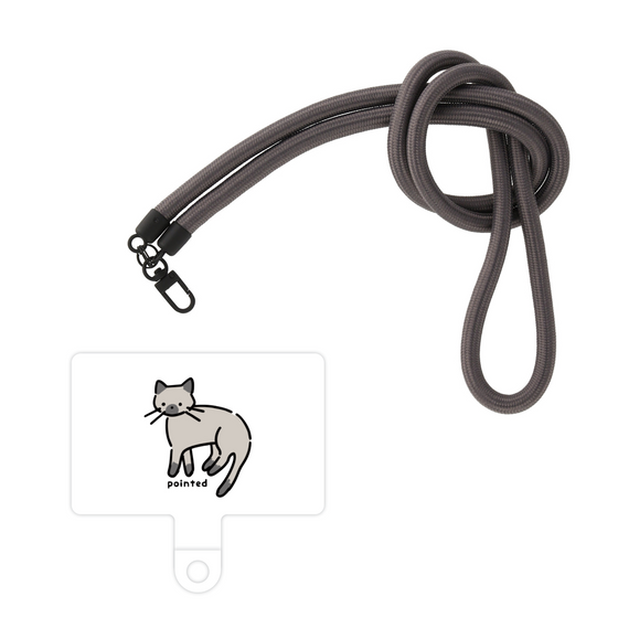 スマホショルダータグ［ オリジナル - CASEPLAYネコ - pointed ］