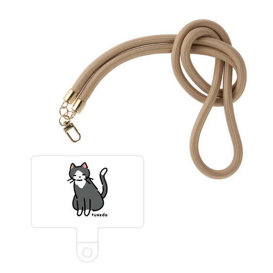スマホショルダータグ［ オリジナル - CASEPLAYネコ - tuxedo ］