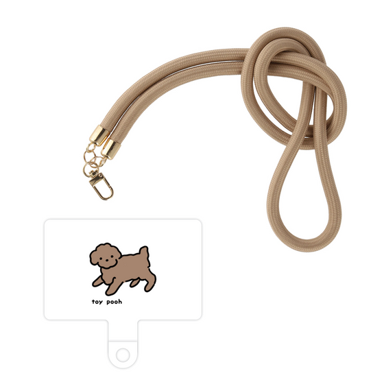 スマホショルダータグ［ オリジナル - CASEPLAYイヌ - toy pooh ］