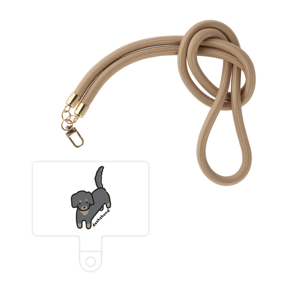 スマホショルダータグ［ オリジナル - CASEPLAYイヌ - dachsund ］