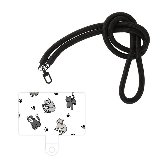スマホショルダータグ［ オリジナル - CASEPLAYネコ総柄 - color ］