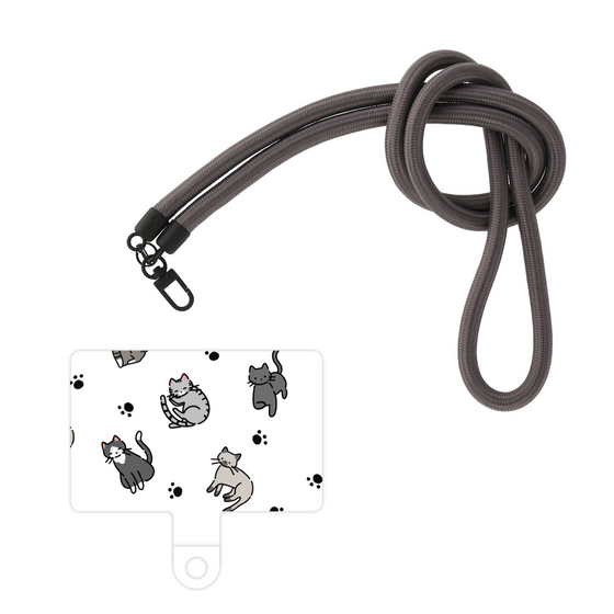 スマホショルダータグ［ オリジナル - CASEPLAYネコ総柄 - color ］