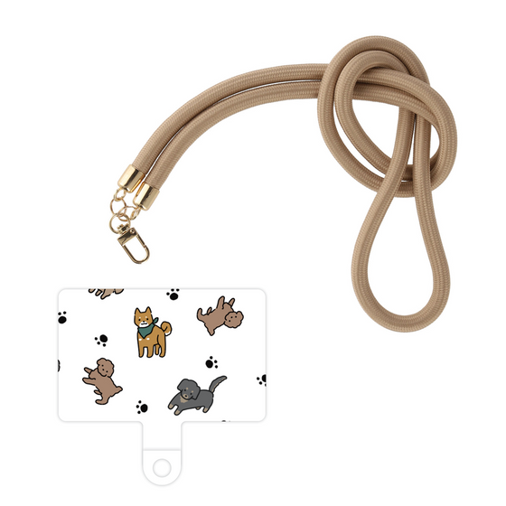 スマホショルダータグ［ オリジナル - CASEPLAYイヌ総柄 - color ］