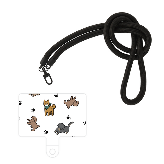 スマホショルダータグ［ オリジナル - CASEPLAYイヌ総柄 - color ］