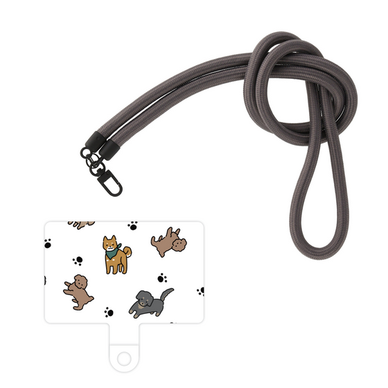 スマホショルダータグ［ オリジナル - CASEPLAYイヌ総柄 - color ］