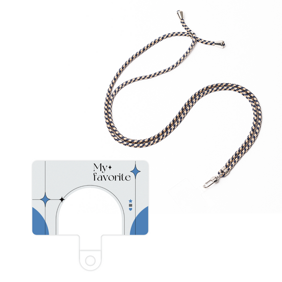 スマホショルダータグ［ オリジナル - チェキケース - ブルー ］