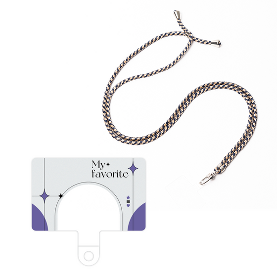 スマホショルダータグ［ オリジナル - チェキケース - パープル ］