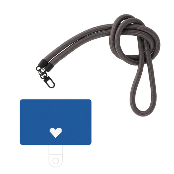 スマホショルダータグ［ オリジナル - 推し色ハート - ブルー ］