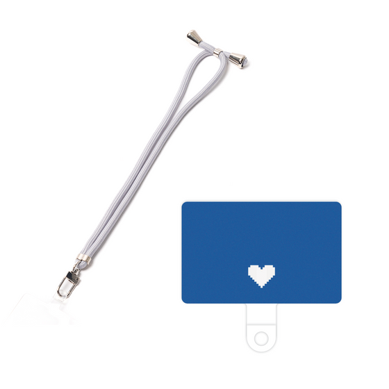 スマホショルダータグ［ オリジナル - 推し色ハート - ブルー ］