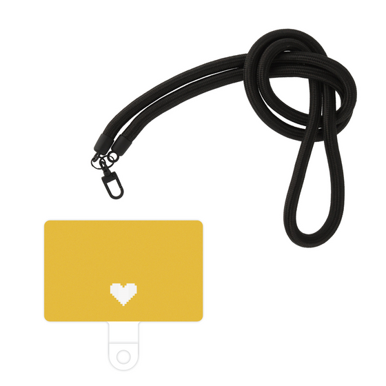 スマホショルダータグ［ オリジナル - 推し色ハート - イエロー ］