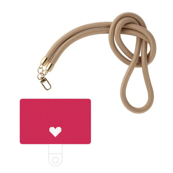 スマホショルダータグ［ オリジナル - 推し色ハート - レッド ］