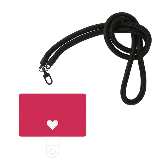 スマホショルダータグ［ オリジナル - 推し色ハート - レッド ］