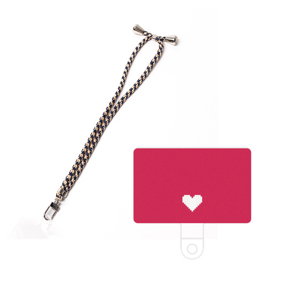 スマホショルダータグ［ オリジナル - 推し色ハート - レッド ］