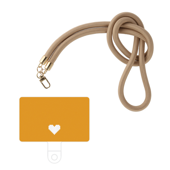 スマホショルダータグ［ オリジナル - 推し色ハート - オレンジ ］