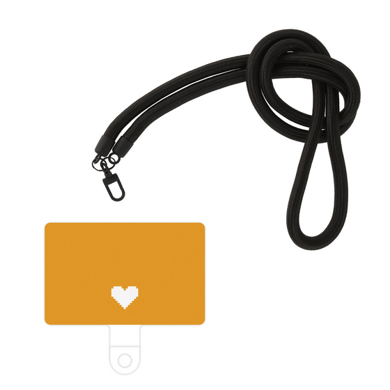 スマホショルダータグ［ オリジナル - 推し色ハート - オレンジ ］