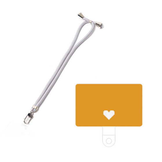 スマホショルダータグ［ オリジナル - 推し色ハート - オレンジ ］