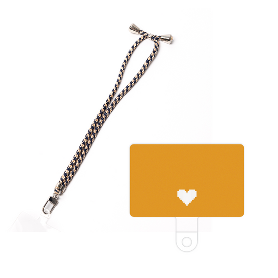 スマホショルダータグ［ オリジナル - 推し色ハート - オレンジ ］