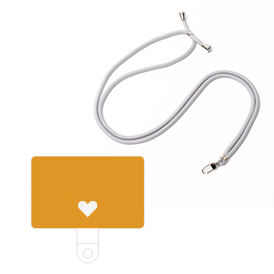 スマホショルダータグ［ オリジナル - 推し色ハート - オレンジ ］