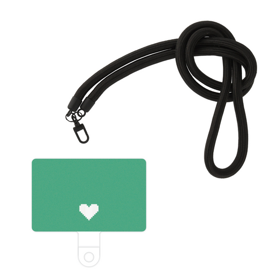 スマホショルダータグ［ オリジナル - 推し色ハート - グリーン ］