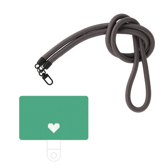 スマホショルダータグ［ オリジナル - 推し色ハート - グリーン ］