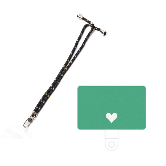 スマホショルダータグ［ オリジナル - 推し色ハート - グリーン ］