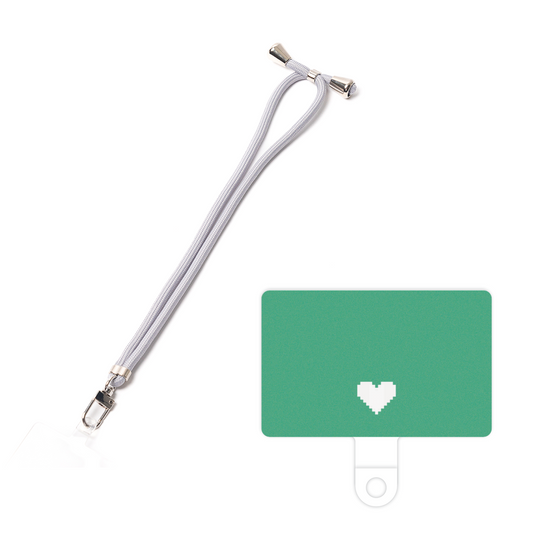 スマホショルダータグ［ オリジナル - 推し色ハート - グリーン ］